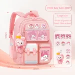 DOTDING Ransel Sekolah Anak 30L Anti Pegal Tahan Air | Tas Sekolah SD SMP Kapasitas Besar New Style Capybara Hitam Biru Merah
